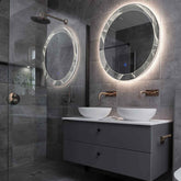 Espejo LED Redondo | Botón táctil | Luz blanca neutra - Reyze Seria Simetria Model 2